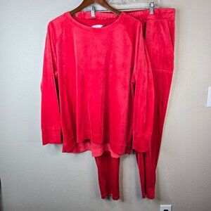 So Soft and Comfy Time & Tru Velour Top & Pants Christmas Lounge
